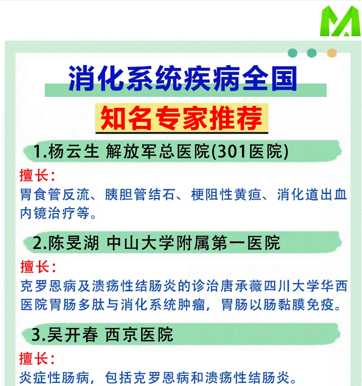 肠胃不好快收藏！消化系统疾病全国知名专家分享！