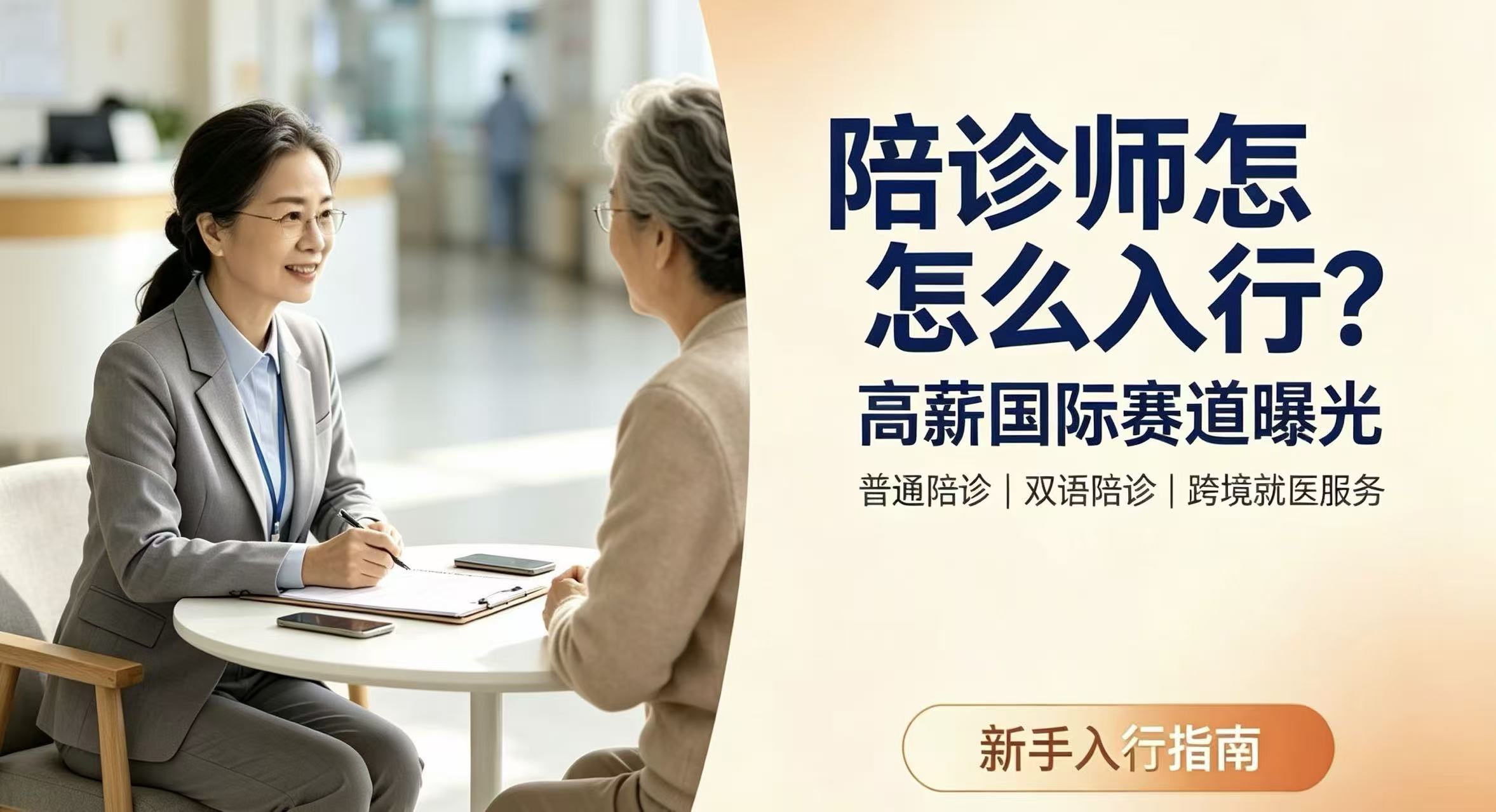 副业新选择：陪诊师怎么入行？高薪国际赛道曝光