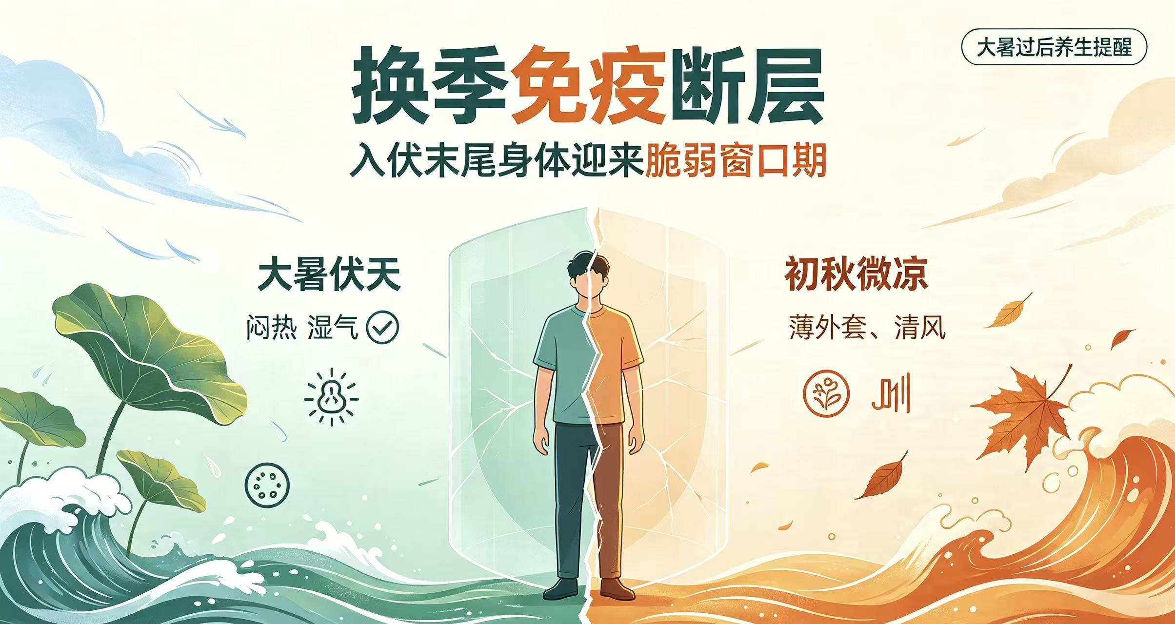 入伏尾声暗藏免疫断层！大暑过后，身体进入脆弱窗口期