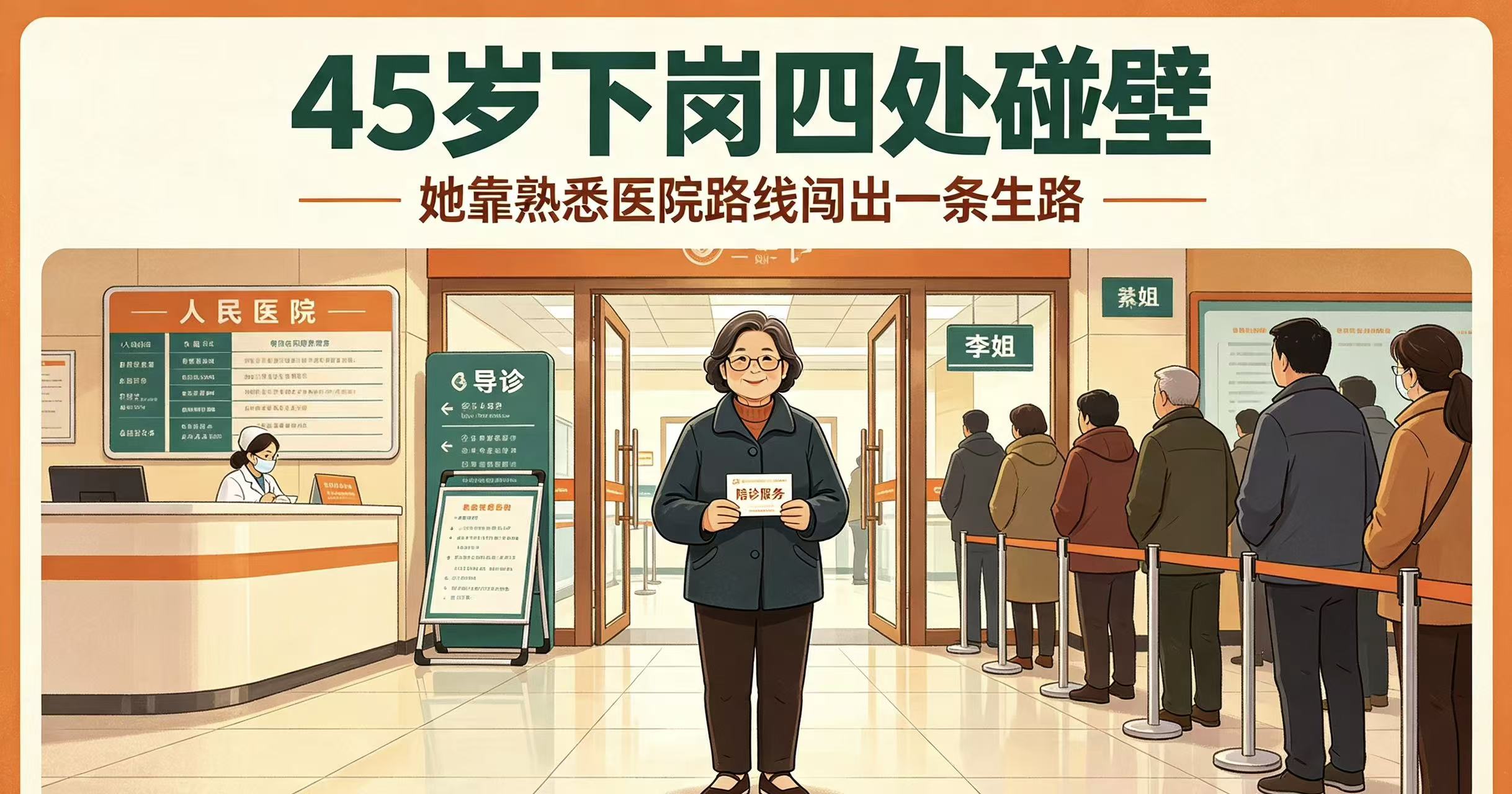 45岁阿姨被工厂辞退后，她靠着跑医院月入1.2万