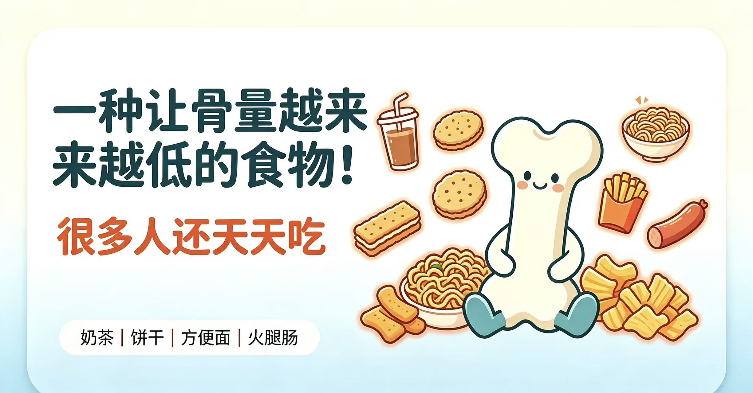 一种让骨量越来越低的食物！很多人还天天吃