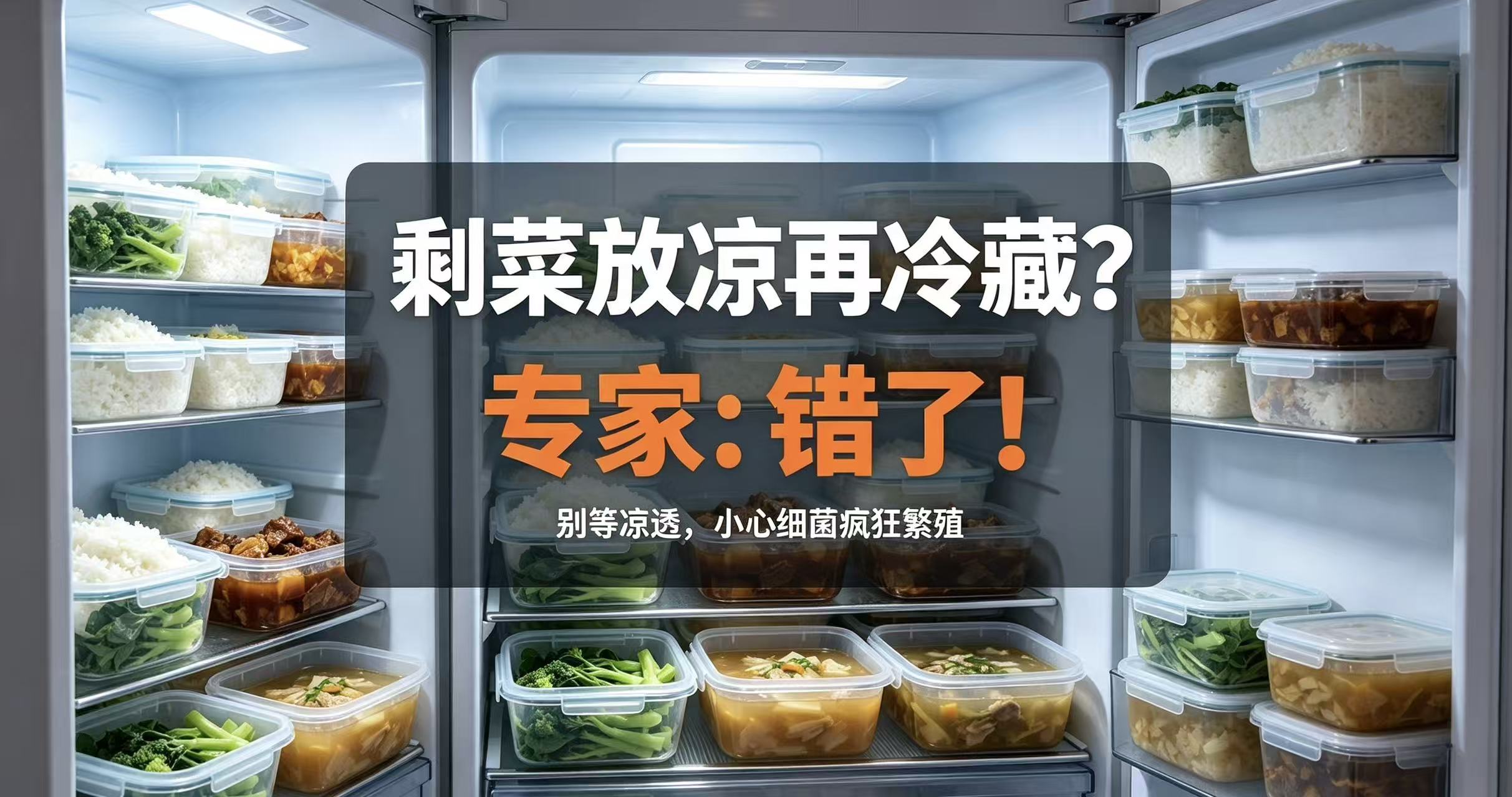 剩菜放凉再冷藏？专家：错了！