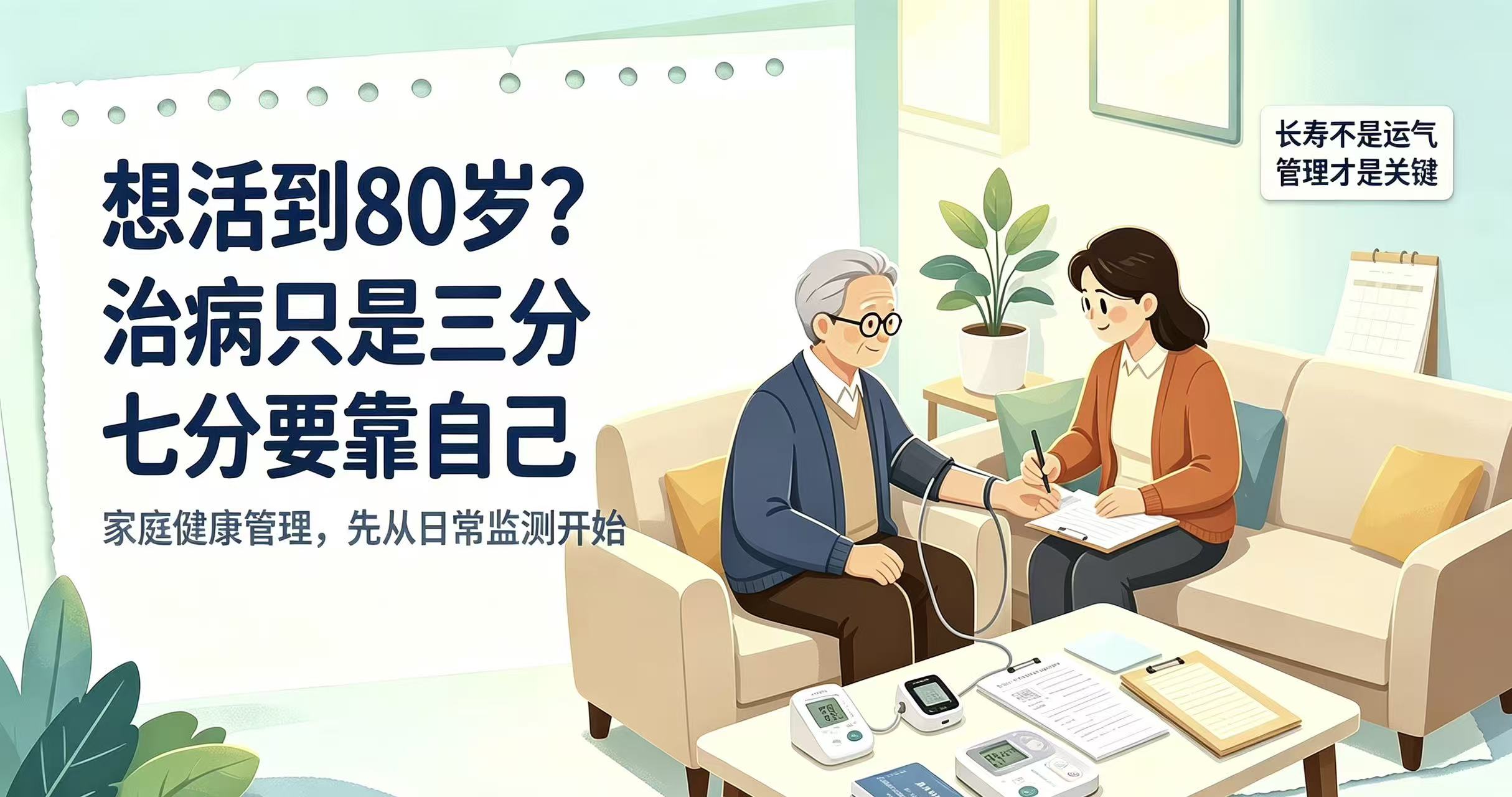 想活到80岁？人民日报提醒：治病只是三分，七分要靠自己