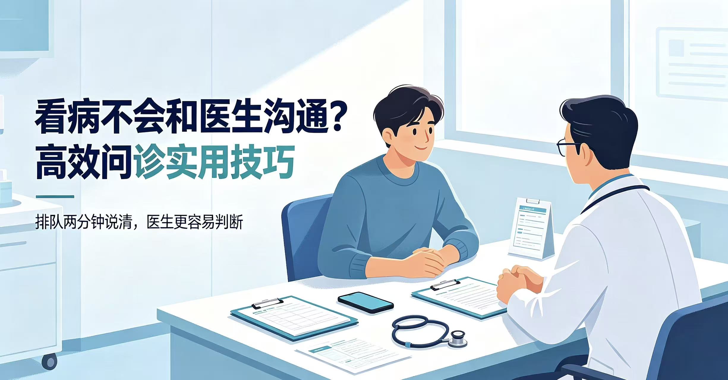 排队2小时看病3分钟！学会这套高效问诊技巧，看诊不白跑