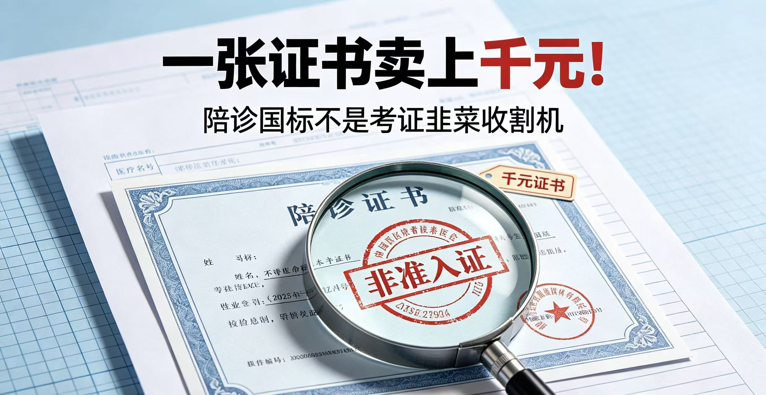 一张证书卖上千元！陪诊国标不是“考证韭菜收割机”