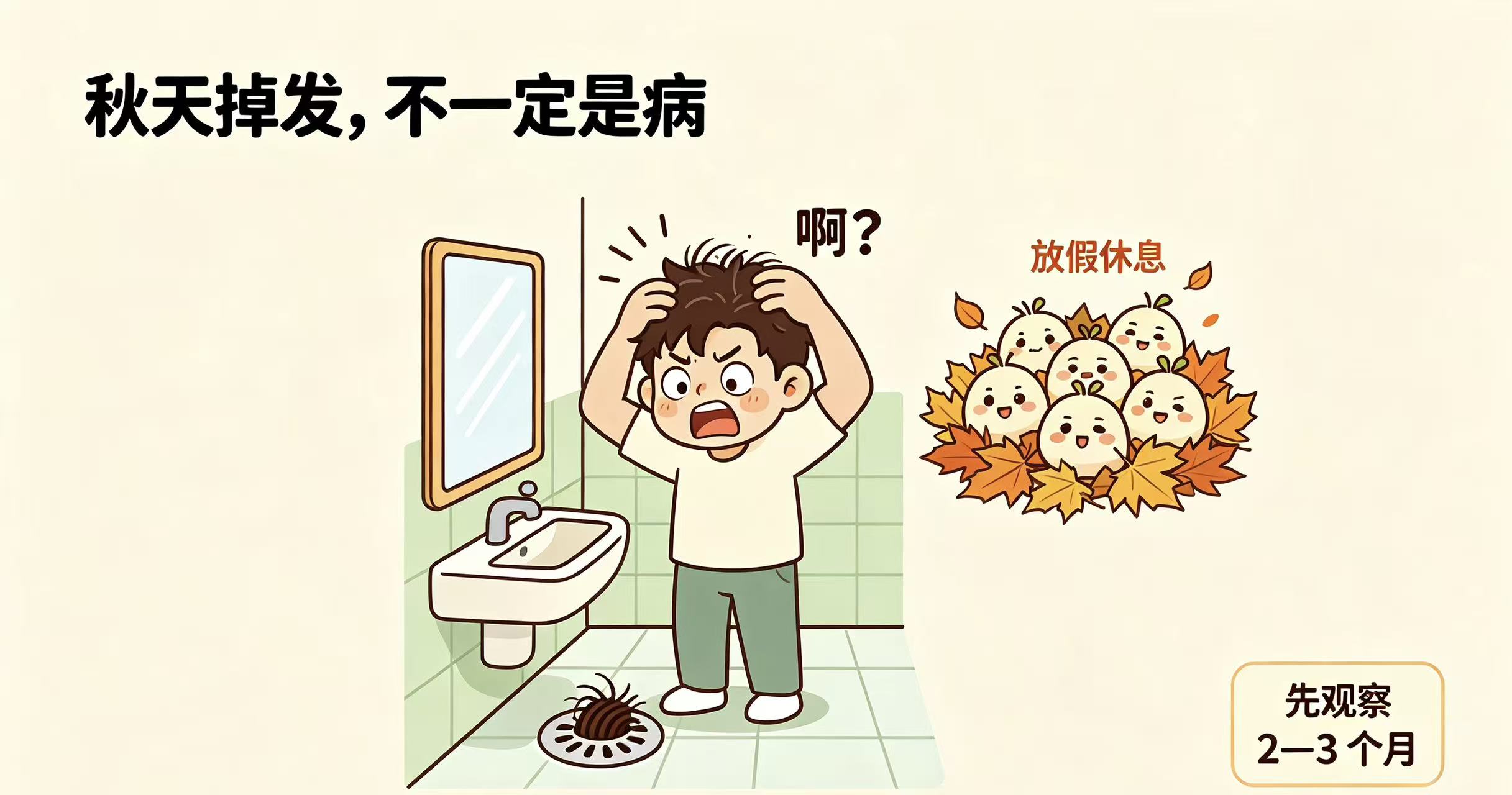 秋天洗头一把一把掉？到底要不要去看医生？