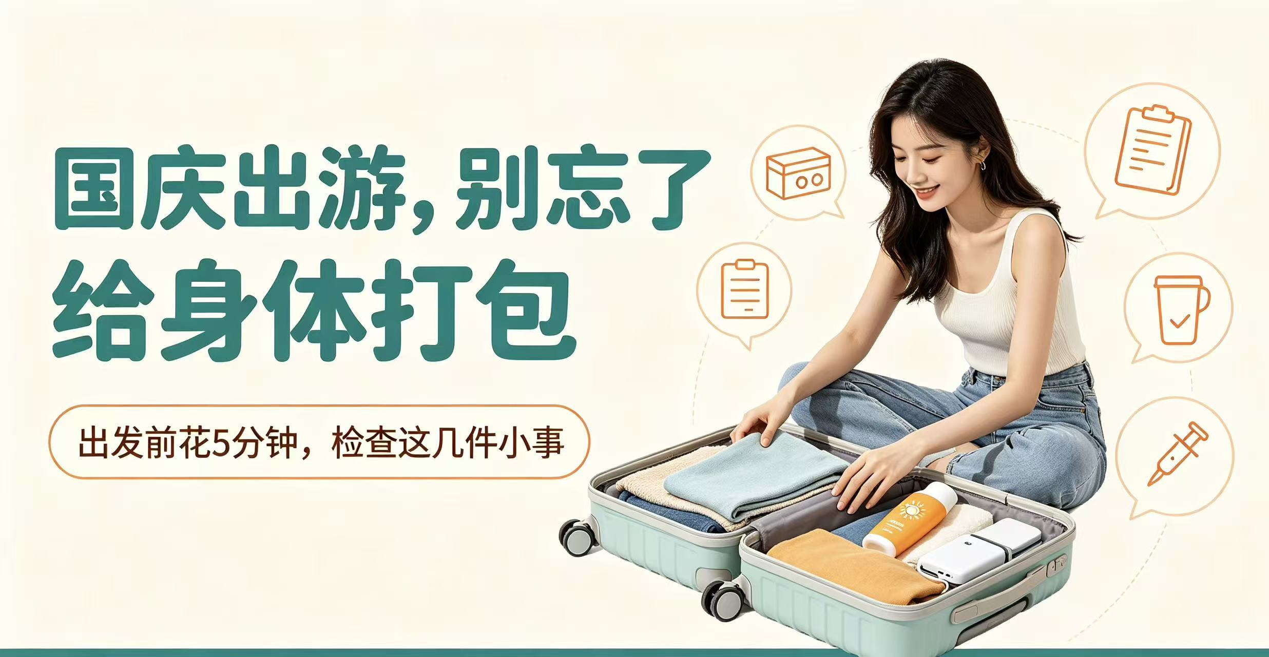 90%的人国庆出游，只收拾行李，却忘了给“身体打包”