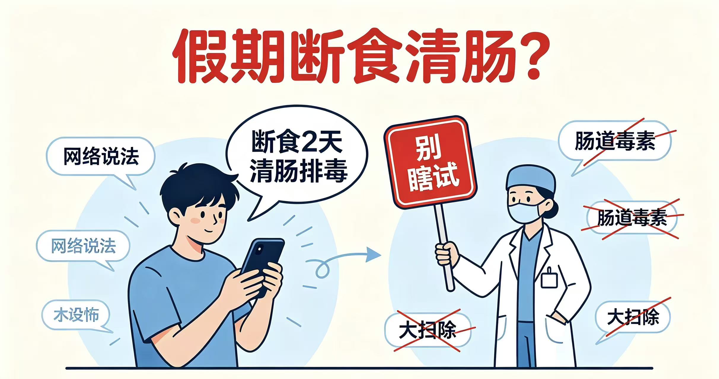 “假期断食2天就能清肠”？医生：千万别瞎试