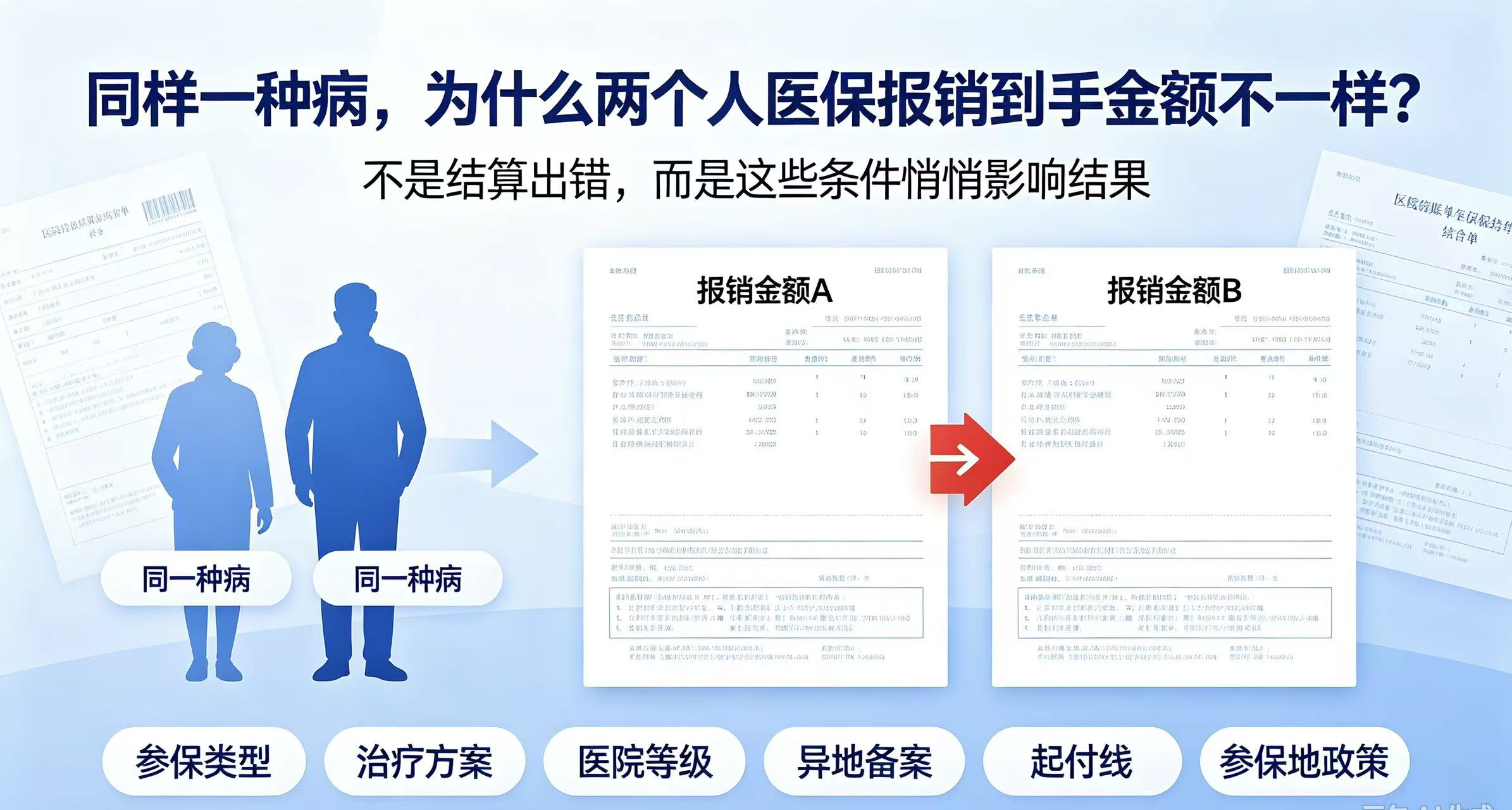 同样一种病，为什么两个人医保报销到手金额差一大截？