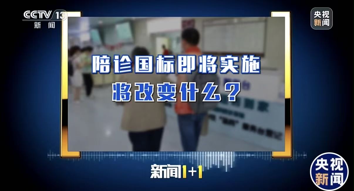 央视《新闻1+1》｜陪诊国标即将实施，将改变什么？